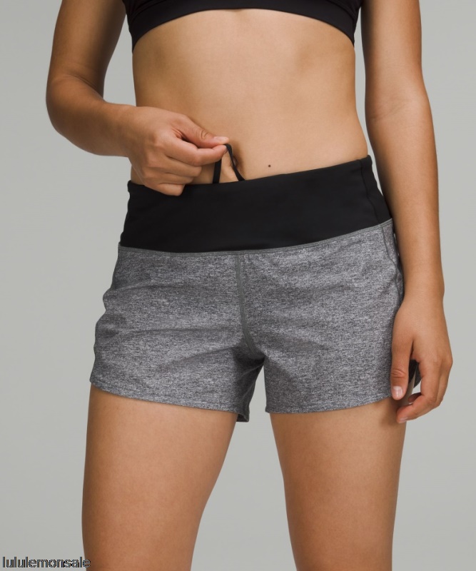 Lululemon Damen DELULU363 | Speed Up Mittelhohe Gefütterte Shorts 4 Meliert Lux Multi Schwarz
